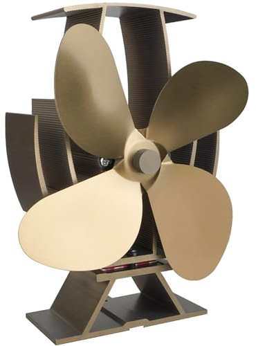 Forest Master – SuperFast halbbeheizter Ofenventilator – wärmebetriebener, effizienter Kaminventilator für Holzöfen und Holzöfen (schwarz)