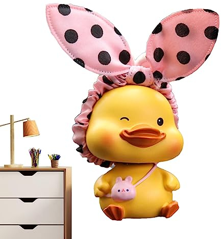 Maciun Auto-Armaturenbrett-Ornamente, Wackelente für Armaturenbrett, Wackelkopf, Hundedekoration für Schlafzimmer, Auto, Armaturenbrett, Schreibtisch-Dekoration