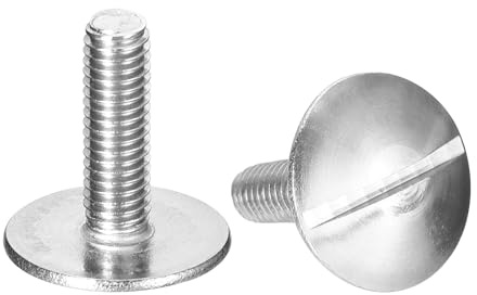 sourcing map Lot de 5 vis à tête plate extra large M5 x 18 mm, boulons à tête ronde en acier inoxydable 304