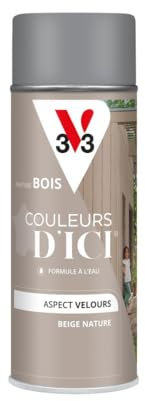 V33 Peinture Bois Couleurs d'ICI aérosol - Beige nature - 400ml