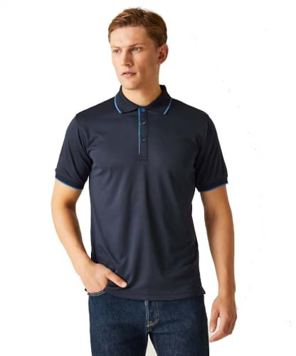 Regatta Professional Mens Navigate Short Sleeved Polo Shirts Navy/Blue