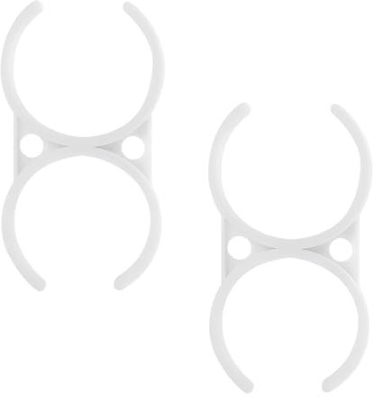 Qrity 2 Pièces Clips de Tuyau en Plastique, 57x110mm Pinces pour Filtre à Eau, Pinces Doubles pour Filtres de Réfrigérateur