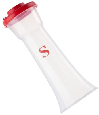 Practical plastic salt and pepper shaker with hourglass design resistant and easy to use for cooking needs