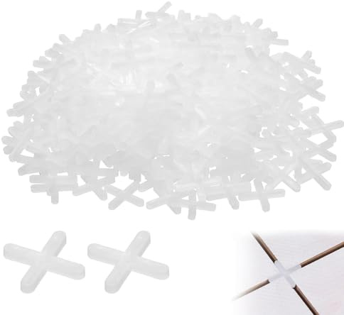 200 pezzi distanziatori per piastrelle, 3 mm di plastica a forma di croce guarnizione distanziatori per piastrelle di ceramica, installazione per il fissaggio stuoia piastrelle di livellamento