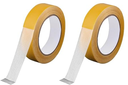 Double Sided Tape Heavy Duty • 2 Rouleaux • 0,78 Pouce X 66 Pieds Hemming Tape | Scotch Double Face Extra fort Idéal Pour Les Tapis, Les Moquettes Et Les Réparations Automobiles​