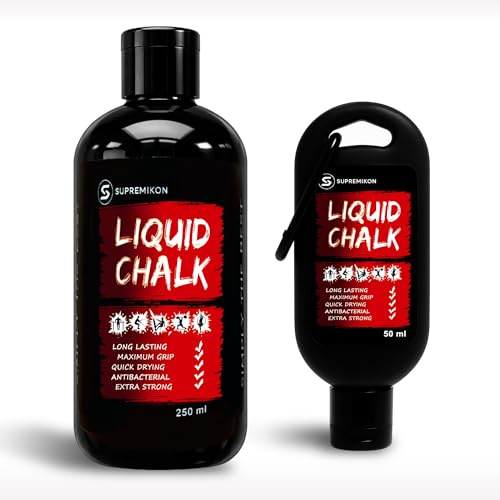 SUPREMIKON Magnésie Liquide – Liquid Chalk à séchage Rapide pour Escalade, Bloc, Musculation, Calisthenics & Fitness – Adhérence maximale, Grip Extra Fort (50 ML)