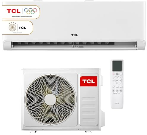 TCL Split Klimaanlage 9000 BTU BreezeIN mit Sprachsteuerung, WIFI für Räume bis 30m² 4 in 1: Heizen, Kühlen, Entfeuchten, Ventilieren - Version 2025