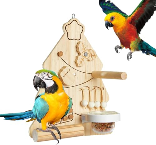 Cockatiel Leksaker Tuggleksaker Med Design För Papegojor | Interaktiv Träklätterställning Berikande För Inom Bur Cockatiel Fink Ara Kakadua Undulat Kanariefågel