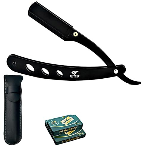 Lama Barba Uomo, Rasoio a Mano Libera, 30 Mezze Lamette Barba Con Custodia Da Trasporto, Lamette Rasoio a Mano Libera, Per Rasatura E Cura Del Contorno Della Barbas