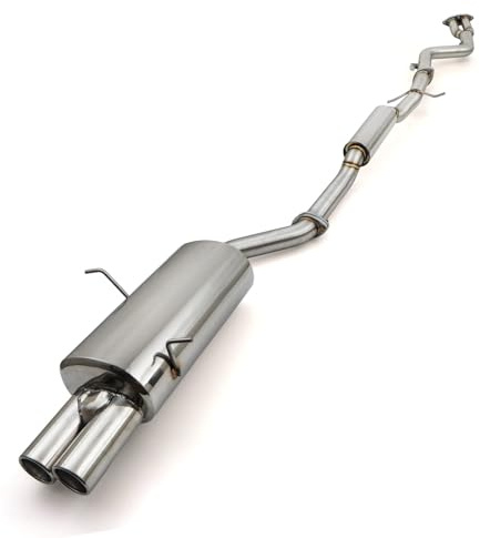 Gravity Performance Sistema di scarico posteriore collettore da 7,6 cm, compatibile con BMW Serie 3 E46 4 cilindri 316/318 1998-2006, sistema di scarico ad alte prestazioni in acciaio inox