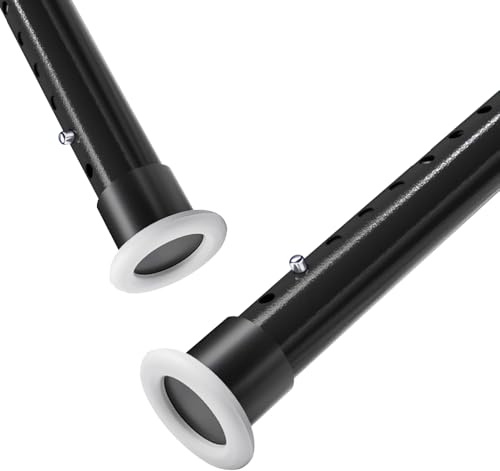 Barra Cortina Sin Taladrar,Barra Armario Extensible,Ajustable Entre 260 y 310 Cm,Diámetro De 32 Cm,Incluye Soporte, Negro Mate,Capacidad De Carga De 15 Kg,Apto Para Armarios,Balcones,Ventanas, Etc.