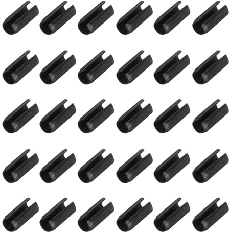 QUARKZMAN 120 Piezas Pasadores Ranurados De Acero Para Resorte 1/10 Pulgada(2.5mm) Diámetro 6/25 Pulgada(6mm) Longitud Clavijas De Expansión De Tensión Para Fijación Segura Color Negro