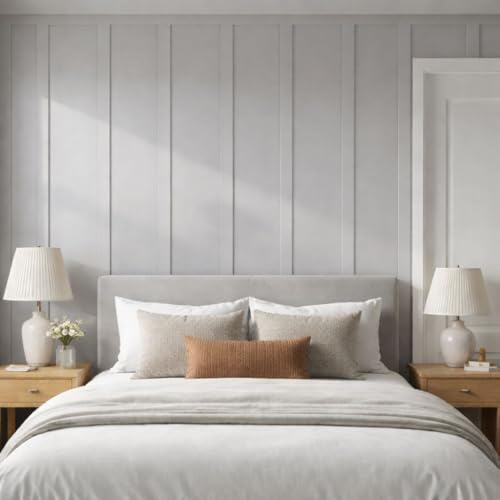 Woodica MDF Wall Panelling Kit 120cm Long | Shaker Style DIY Wall Panels | Pre-Cut MDF Strips | Easy Fit Home Décor | Pack of 8 (9MM)