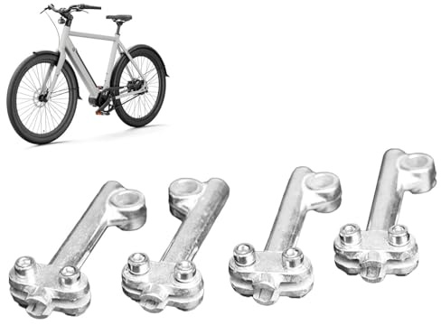 Supporto Universale per Parafango Bici | 4 Pezzi Connettore Regolabile Universale,di Supporto per Parafango | Viti Piastre Staffe per Ruota Anteriore e Posteriore