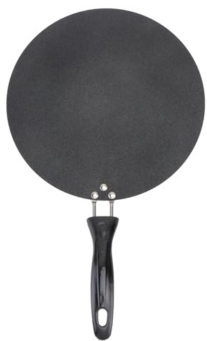 Garneck Sartén de Hierro Forjado Negra para Cocinar en Casa, Compatible Cocinas de Inducción y Gas, Práctica y Fácil de Limpiar para Tartas y Crepes