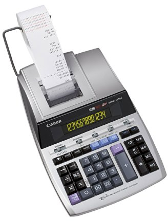 Canon MP1411LTSC druckender Tischrechner, 14-stellig, zweifarbiges Display Silber Metallic