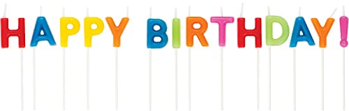 Creative Converting Party Decorations Happy Birthday Brights Candles, Party Supplies, 3, Multicolored (101047)