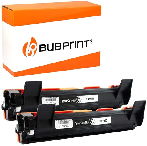 Bubprint TN 1050 2 Toner kompatibel als Ersatz für Brother TN-1050 TN1050 für HL-1110 MFC-1910W DCP-1610W MFC-1810 DCP-1612W HL-1210W HL-1212W DCP-1510 DCP-1512 HL-1112 Schwarz