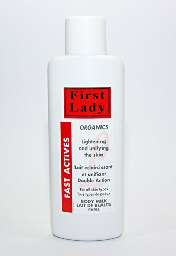 First Lady Organics Skin Brightening & Unifying Body Milk 750ml (Red) for dark spots, pigmentation, melanin, melsama, glowing skin with lactic acid AHA