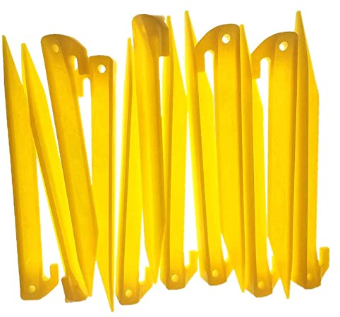 20 piezas de 30 cm resistente plástico duradero para tienda de campaña, gancho de pincho, toldo para camping, caravana, clavijas accesorio