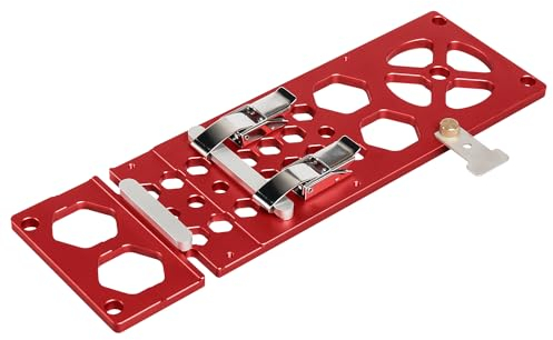 DDWT Upgraded 340mm Track Saw Square Right Angle Circular Saw Guide Rail Angle Stop Accessories Compatible with Festool and Makita Guide Rail (Red)