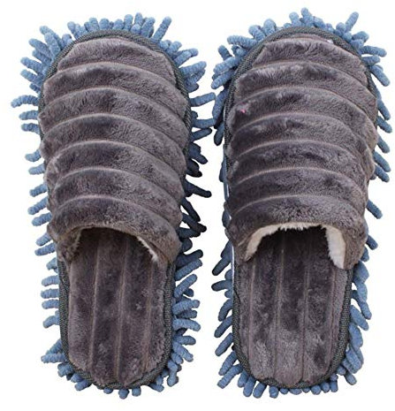 Volicph Cleaning Pantoufles Amovibles Semelle en Microfibre Plancher Nettoyage Pantoufles Chiffon à Poussière Pantoufles Pantoufles Chaussures de Nettoyage
