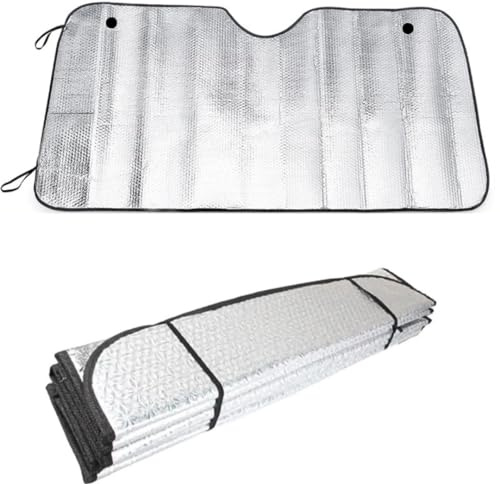 Nakloe - Parasol Coche Delantero - Parasol Coche - Proteccion efectiva contra el Calor y Rayos UV - Parasol para Coche, Furgoneta, Todoterreno y Camiones - Diferentes Medidas (160x90 cm)