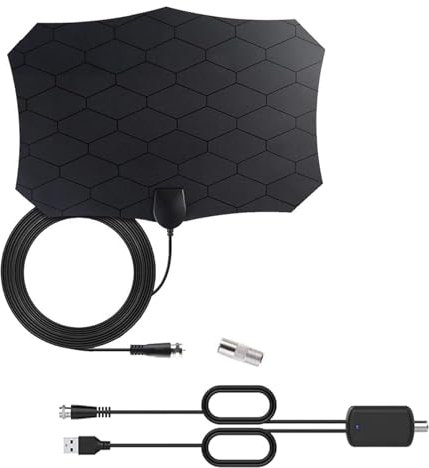 DVB-T/DVB-T2 Antenne mit Verstärker, TV Antenne Digital, HDTV Zimmerantenne für Fernseher, 4K 1080P Ultra HD Digital Antenna Indoor für alle Herkömmlichen und HD Fernseher