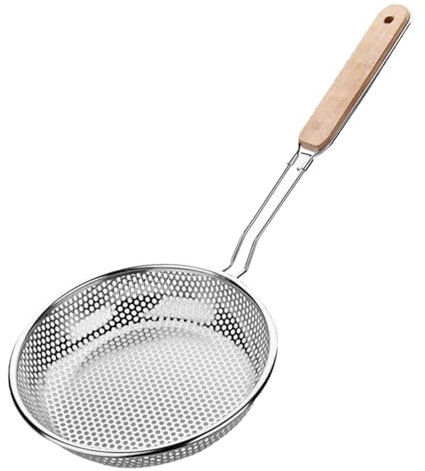 CIYODO Cucchiaio Scolapasta in Acciaio 14cm Colino Per Noodles Utensile Da Cucina e Leggero Design Fori Per Appendere Per Scolare Pasta e Verdure