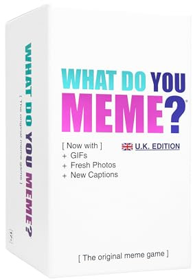 WHAT DO YOU MEME? Core Game (New UK Edition) Now Including GIF's by Relatable, The Essential Adult Party Game for Meme Lovers Now with Refreshed Content, Great for Adult Games for Game Night, 17+