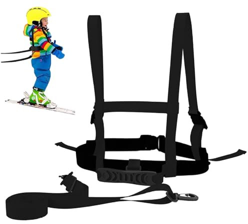 Pineeseatile Ski -Kabelbaum -Trainer für Kinder, Kinder Ski -Kabelbaum, Verstellbarer Trainer für Sicherheitsriemen tragbare Kinderzügel für das Wanderschuppen -Snowboard