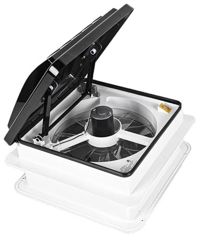 Sunseota Ventilatore da Tetto per Camper da 14 con Luce LED, Regolazione a Distanza, Ventilazione Aria, Ventilatore da soffitto per furgoni/roulotte/Camper,12v