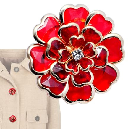 Blommaknappslock, elegant och fantasifull vintage kläddekoration, original, anpassningstillbehör för blusknappar, för mormor och fru, fyllmedel