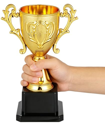 SSIMIDAPT Mini Trophées Dorés 14.5 CM Trophée Récompense Enfant trophée Football pour Le Sport l'École Les Compétitions Cadeaux de Fêtes Anniversaires