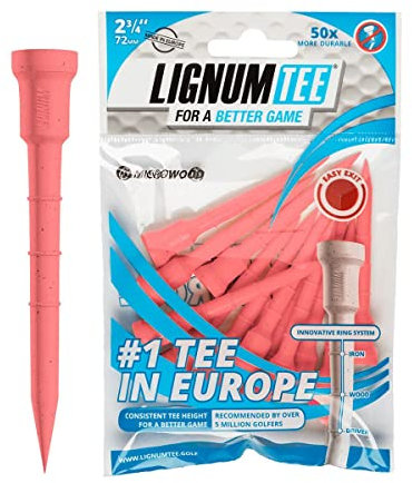 Longridge Ring System Golf-T-Shirt aus Holz – Lila, 72 mm