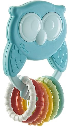 Chicco ECO+ Rattle Toy, Owly | Sustainable Baby Toy, Recycled Plastic, 3 months +