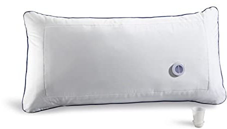 VITALmaxx Wasserkissen | Kopfkissen 80 x 40 cm | Wassermenge reguliert den Härtegrad | Schlafkissen mit integriertem Wassertank | Weiche Oberfläche und Faserfüllung [Weiß]