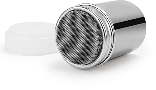 Stainless Steel Sugar Shaker Duster, Chocolate Shaker, Fine Mesh Cocoa Flour, Coffee Sifter with Lid, Cinnamon, Sugar, Cocoa, Flour, Chocolate, Coffee Sifter Sprinkler Dredgers