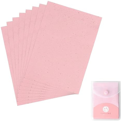Rumyve Oil Blotting Paper Oil Control Mask, Natural Bamboo Oil Blotting Sheet, 160 Oil Blotting Paper, Facial Skin Care and Makeup (Pink, Rose)