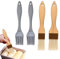 4 Pcs Pastry Brushes,Silicone Pastry Brush,Easy to Use Wooden Durable Cooking Brush,Food Brushes for Cooking,Silicone Basting Brush,Oil Brush for Cooking,Suitable for Baking,Dessert,Cakes,Etc.