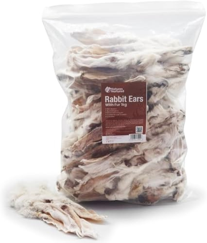 Nature's Nurtured Rabbit Ears with Fur 1kg