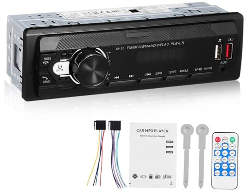 MAGICLULU Reproductor De Coche Radio Retro Estéreo Receptor De Audio para Camión Sistema Estéreo Radio para Coche Compatible