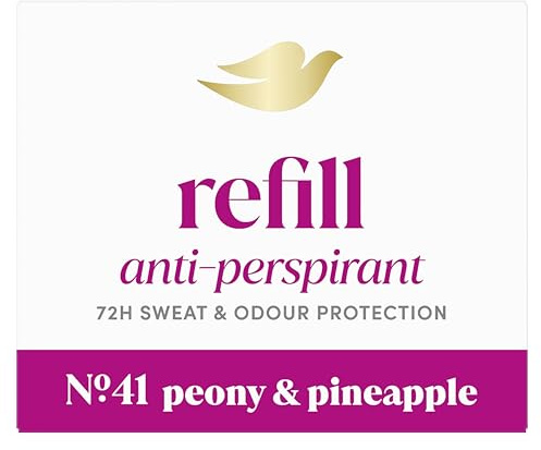Dove No. 41 Peony & Pineapple Anti-Perspirant Refill, women's antiperspirant stick styled to last with 72h odour protection, with Dove's signature care, dermatologically tested 35 ml (Refill Only)