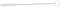 KitchenCraft Small Bottle Brush / Straw Cleaner, Resistant and Precise, Wire / Nylon, 23 cm (9), Silver/White
