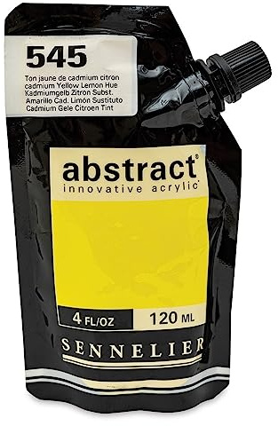 Sennelier Abstract Acrylic Paint Pouch, 4.05 Fl Oz (Pack of 1), Cadmium Yellow Lemon Hue