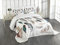 ABAKUHAUS Gefieder Tagesdecke Set, Vogel Körperfedern Set, Set mit Kissenbezug Klare Farben, für Einzelbetten 170 x 220 cm, Weiß Smaragdgrün