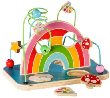 howa Motorikspielzeug Motorikschleife mit Puzzle Holz „My Rainbow“ 6006