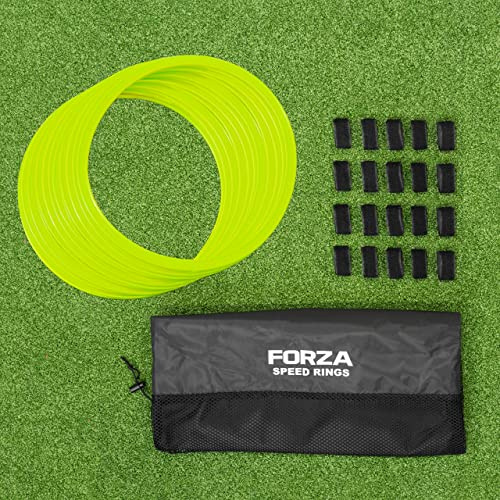 FORZA Agility Rings [Förpackning med 12] | Fotboll träningsutrustning | Multi-Sport Agility Ring Set | Hastighetsstege Agility Häckar | Fitnessutrustning | Sportutrustning (gul)