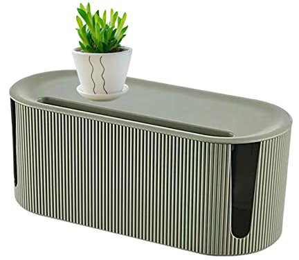 MISOYER Boîte câble | Rangement pour Prise Cordon Style Nordique avec Couvercle | Boîte Rangement câbles Style Banpour Cacher Les Fils et Les Cordons d'alimentation