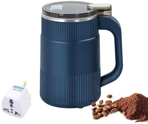 Coffee Bean Grinder, 500ML 300W Electric Spice Grinder, Household Small Grinding Machine for Herbs, Spices, Coffee Beans, Grains (Blue)